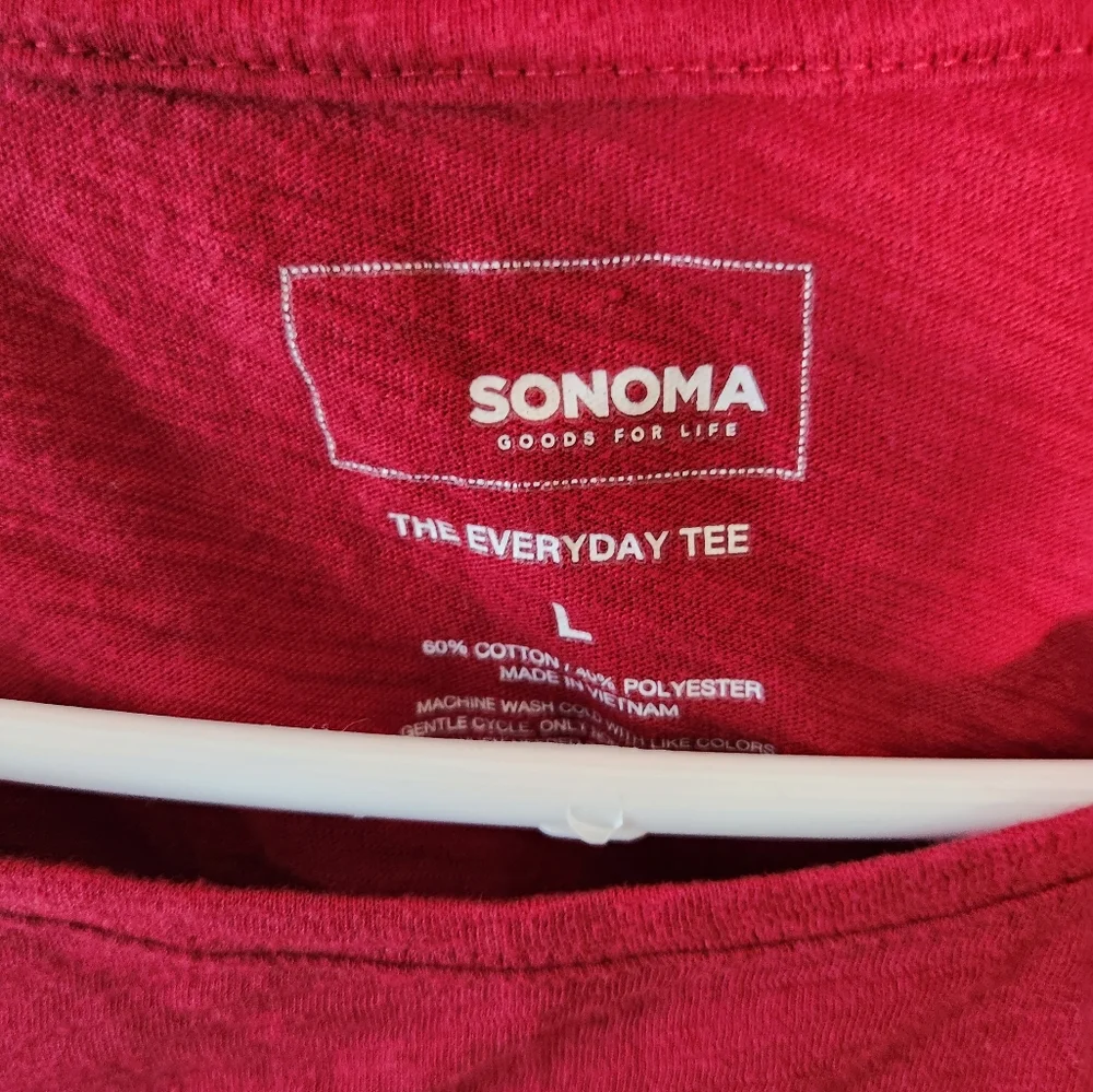 Sonoma The Everyday red womens long sleeve tee size Large - Picture 2 of 3